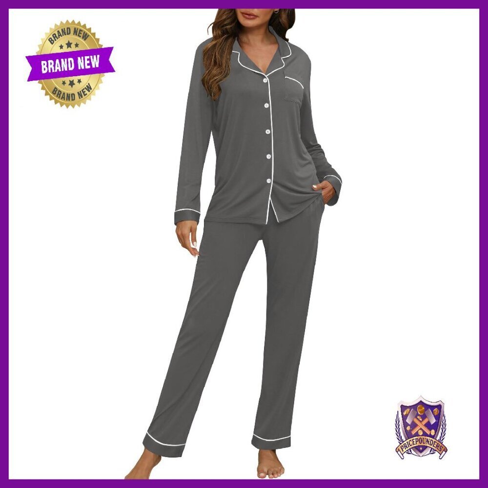 Long Sleeve Viscose Pajama Set, Relaxed Fit, Premium Soft Fabric
